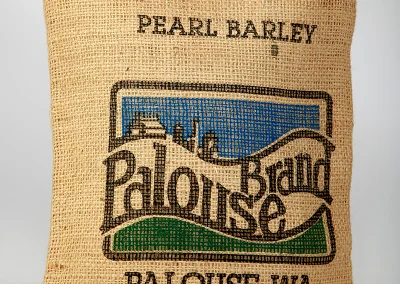Palouse Pear Barley in burlap bag