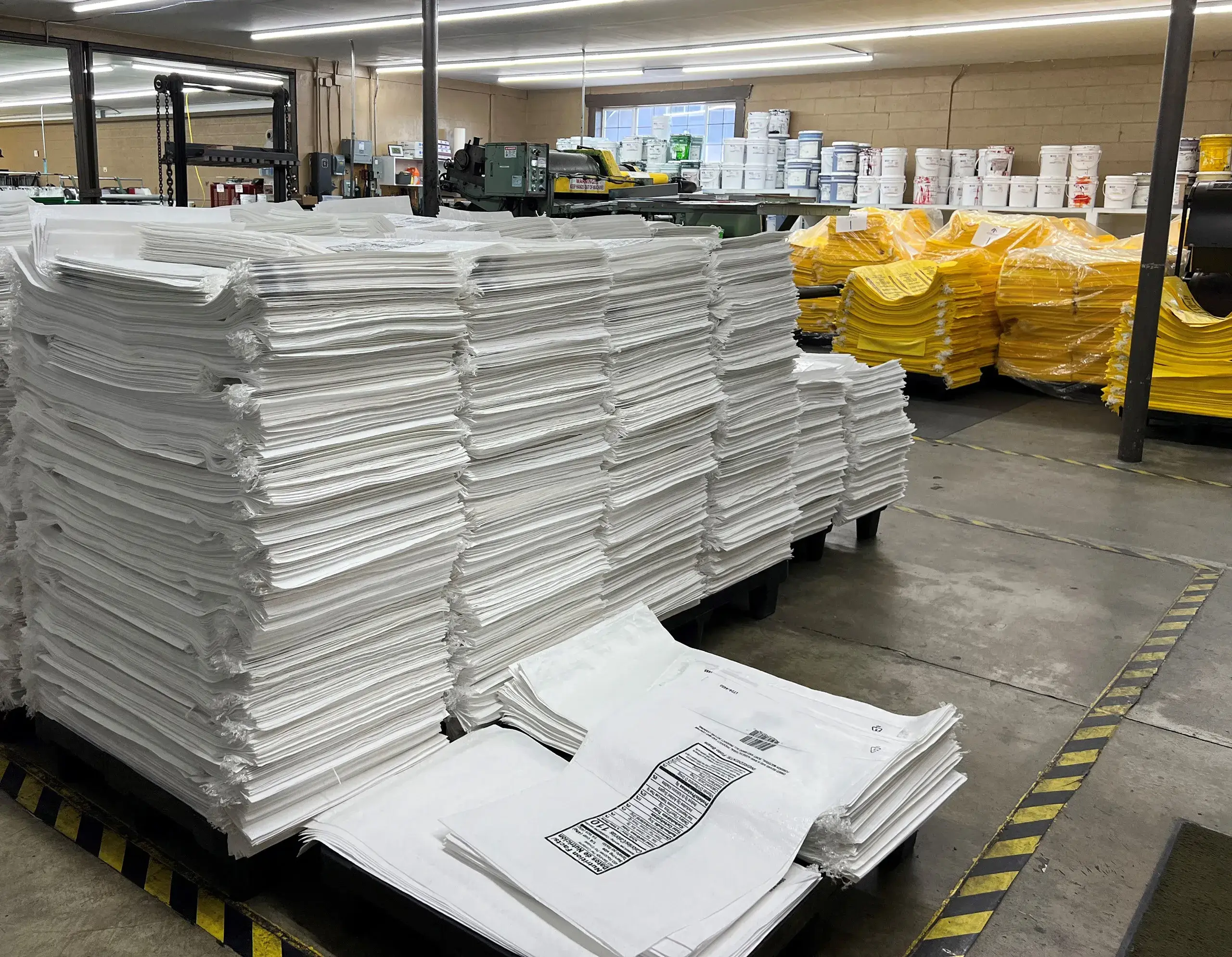 A pallet of bags